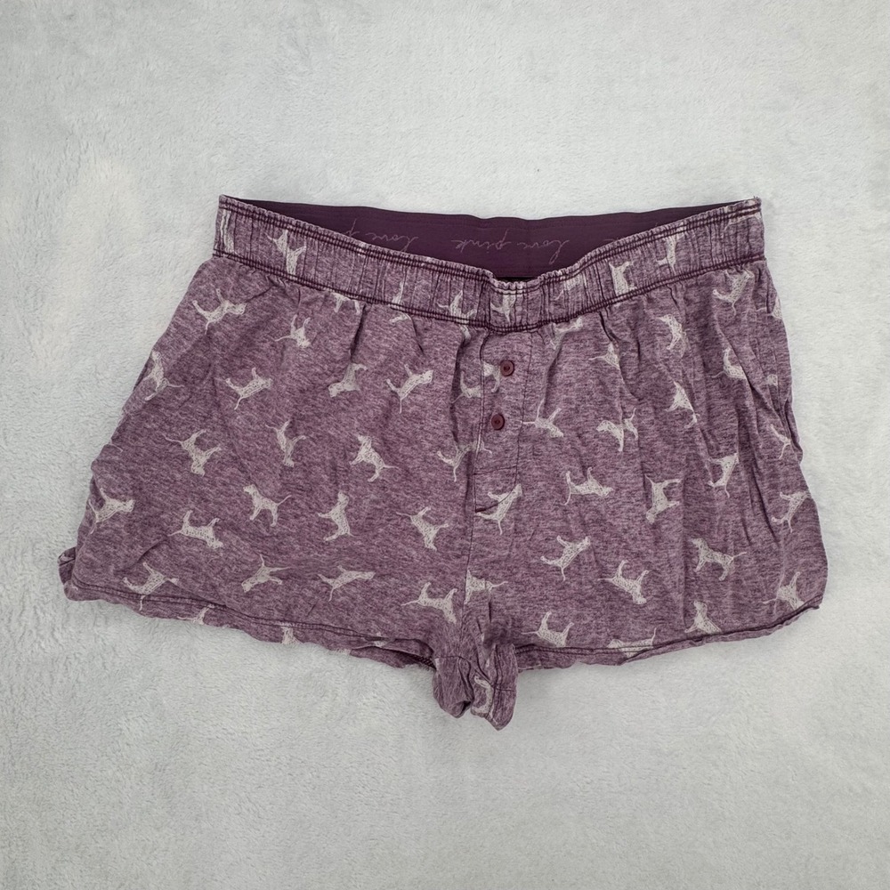 Victoria's Secret PINK Purple Dog Print Sleep PJ Shorts Size XS Comfy Loungewear